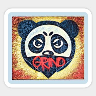 Grind Panda Mask Logo Sticker